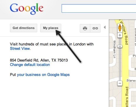 my places google maps