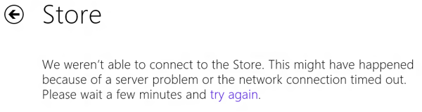 toko windows tidak dapat terhubung