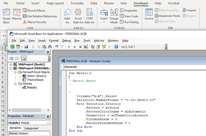 How To Create A Personal Vba Macro In Excel