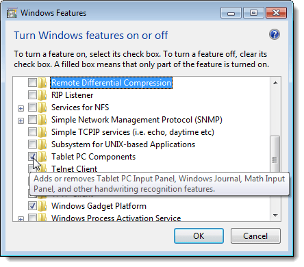 Melihat deskripsi fitur di Windows 7