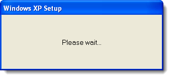 Silakan tunggu kotak dialog di Windows XP
