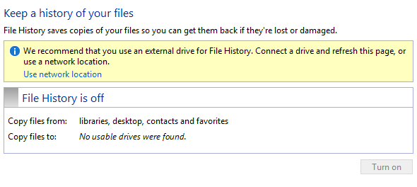 enable file history