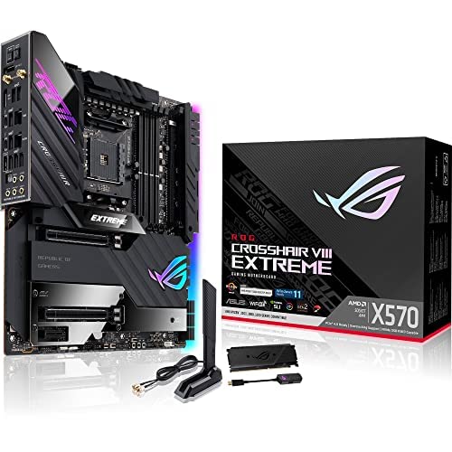 ASUS ROG Crosshair VIII Extreme AMD AM4 X570/X570S EATX Gaming papan utama