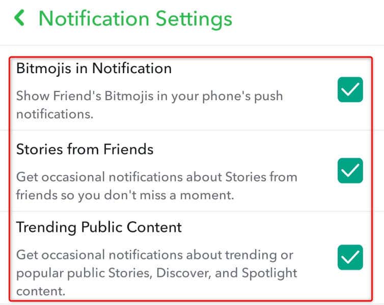 Cara Menonaktifkan Notifikasi Selektif di Aplikasi Snapchat Anda gambar