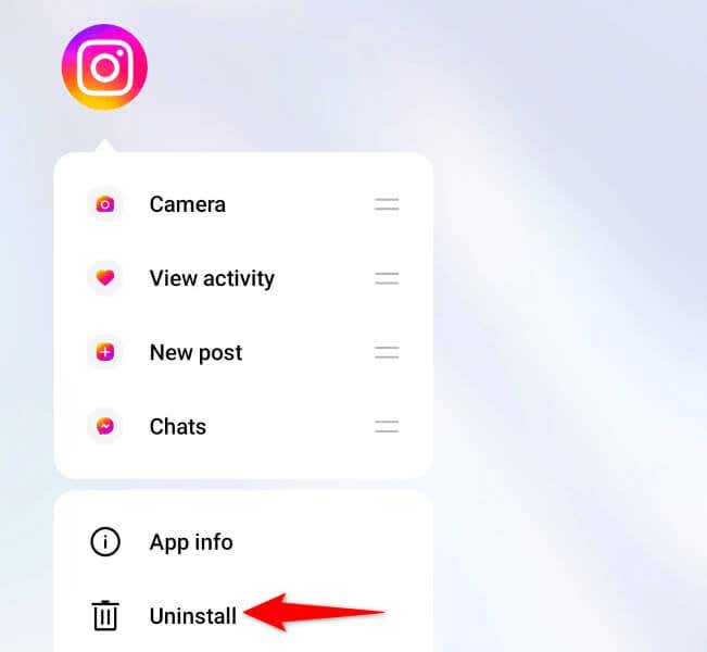 Hapus dan Instal Ulang gambar Instagram di Ponsel Anda