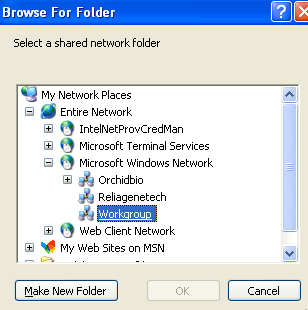 browse network drive