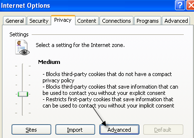 privacy internet options