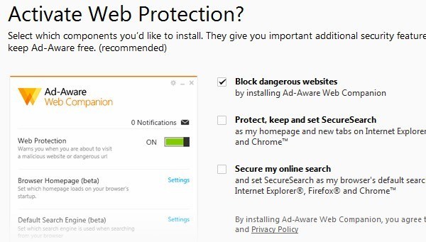 ad aware web protection