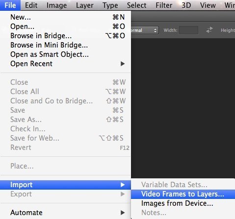 video frame to layers