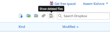 show deleted files