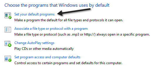 set default programs