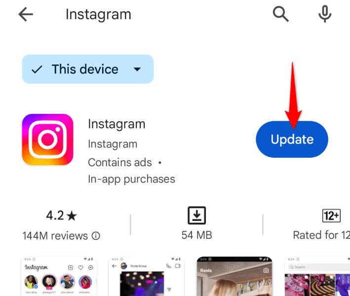 Instal Pembaruan Instagram yang Tertunda di iPhone atau gambar Ponsel Android Anda