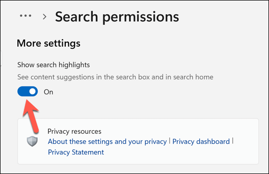 Cara Mengaktifkan atau Mematikan Search Highlight di Windows 11 gambar 4